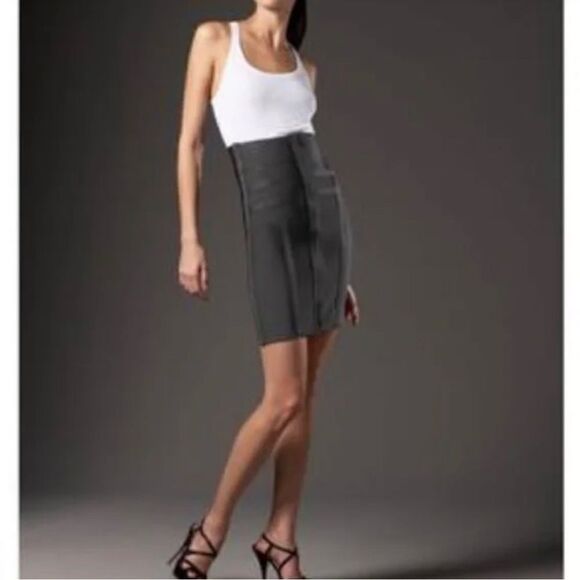 Herve Leger High Waist Zip Front Bandage Skirt - Picture 2 of 7